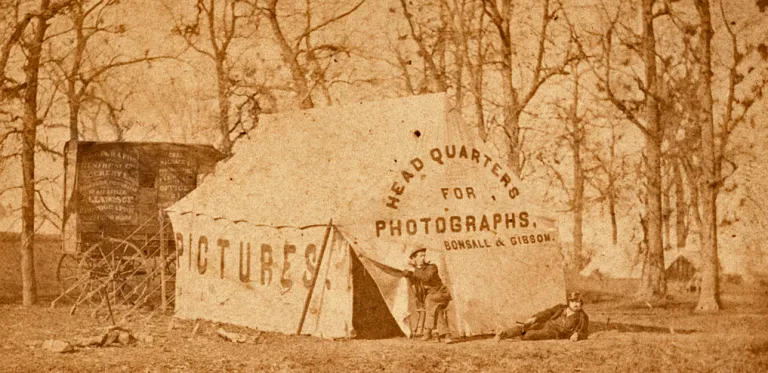 Photo Headquarters sepia Civil War